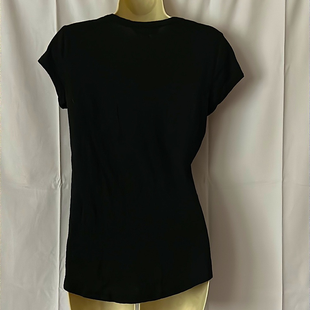 Rock & Republic Sexy Skull Face Black V-neck T-shirt Top **Size S** 🔥🔥 - Picture 2 of 4